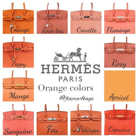 hermes bag colours|hermes colors value guide.